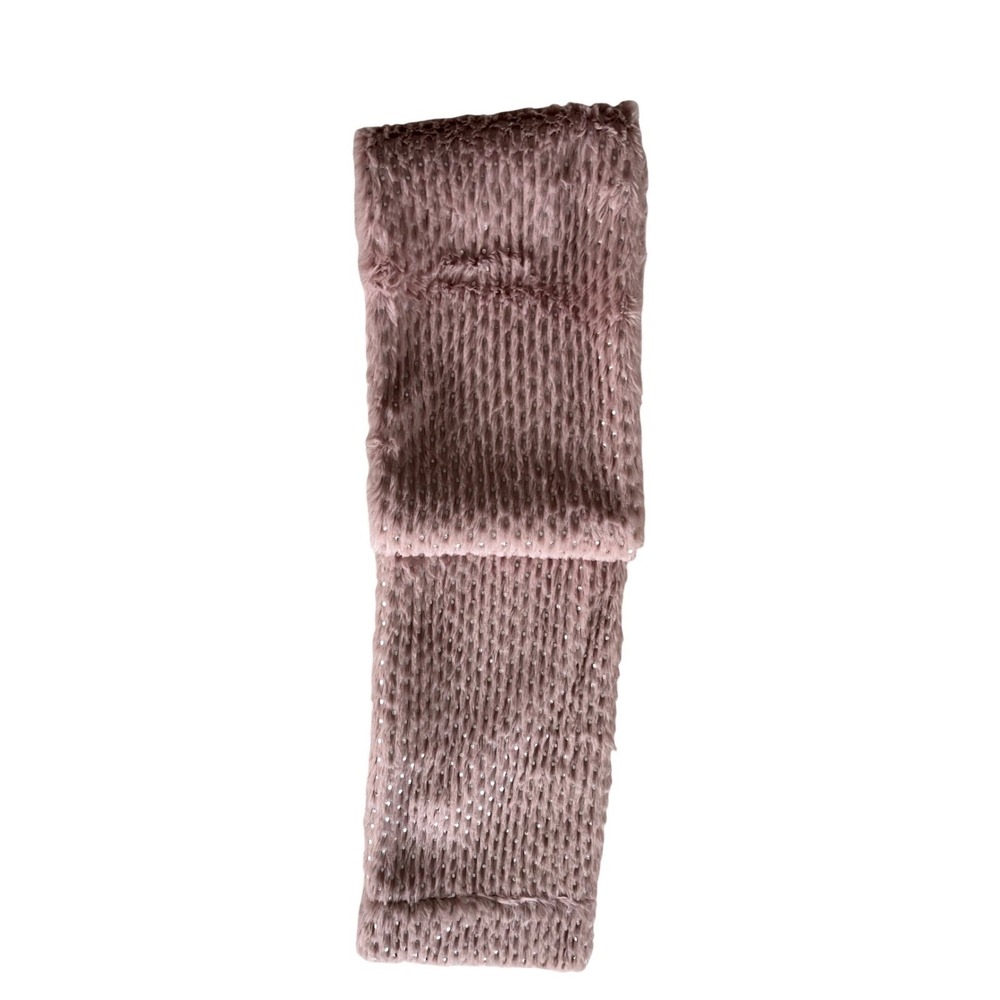 Kohls Blush Pink Faux Fur Sequin Infinity Scarf WAPB4SC01 One Size NWT